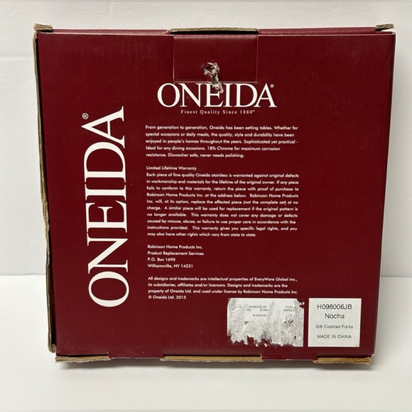 Oneida Set of 6 NOCHA Cocktail Seafood Forks Stainless Steel - NEW - Picture 2 of 3